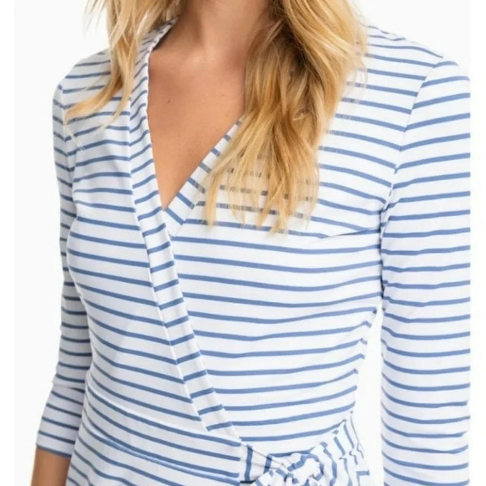 NWT Southern Tide Moira Striped Performance Romper - Picture 3 of 4